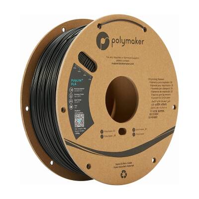 Polymaker PolyLite PLA Filament Siyah 