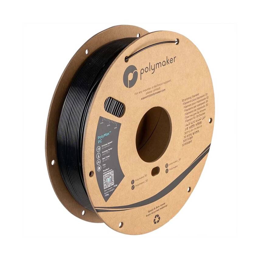 Polymaker PolyMax Sert PC Filament Siyah - 1