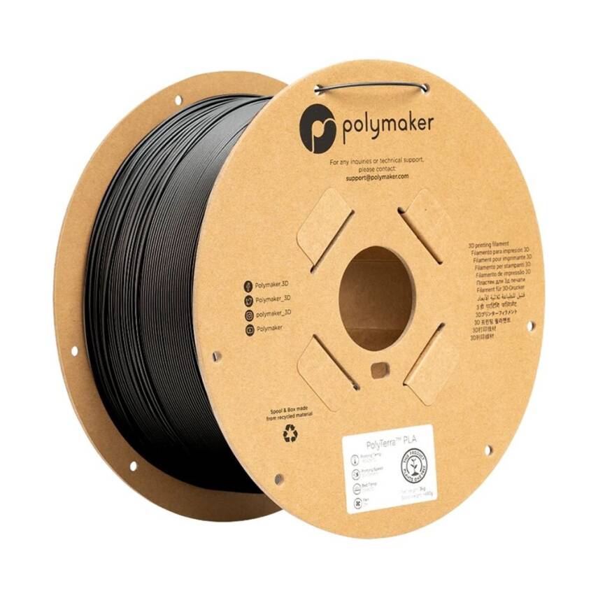 Polymaker PolyTerra Matte PLA Filament Kömür Siyah - 3kg - 1