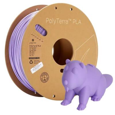 Polymaker PolyTerra Matte PLA Filament Lavanta Mor - 3 data-big=
