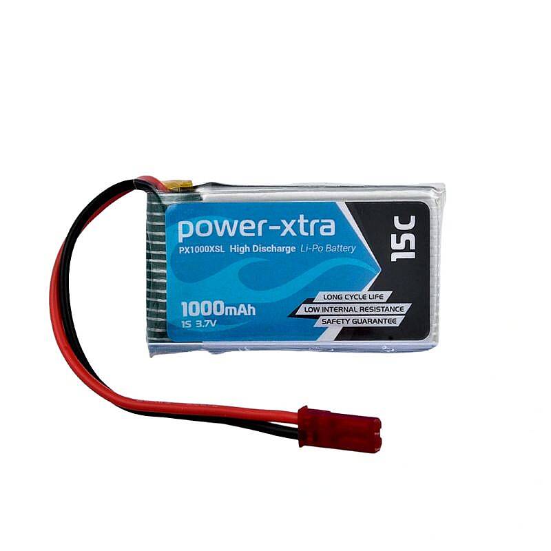 Power-Xtra PX1000XSL - 1S1P - 3.7V 1000mAh Li-Polymer Pil - 15C - 1