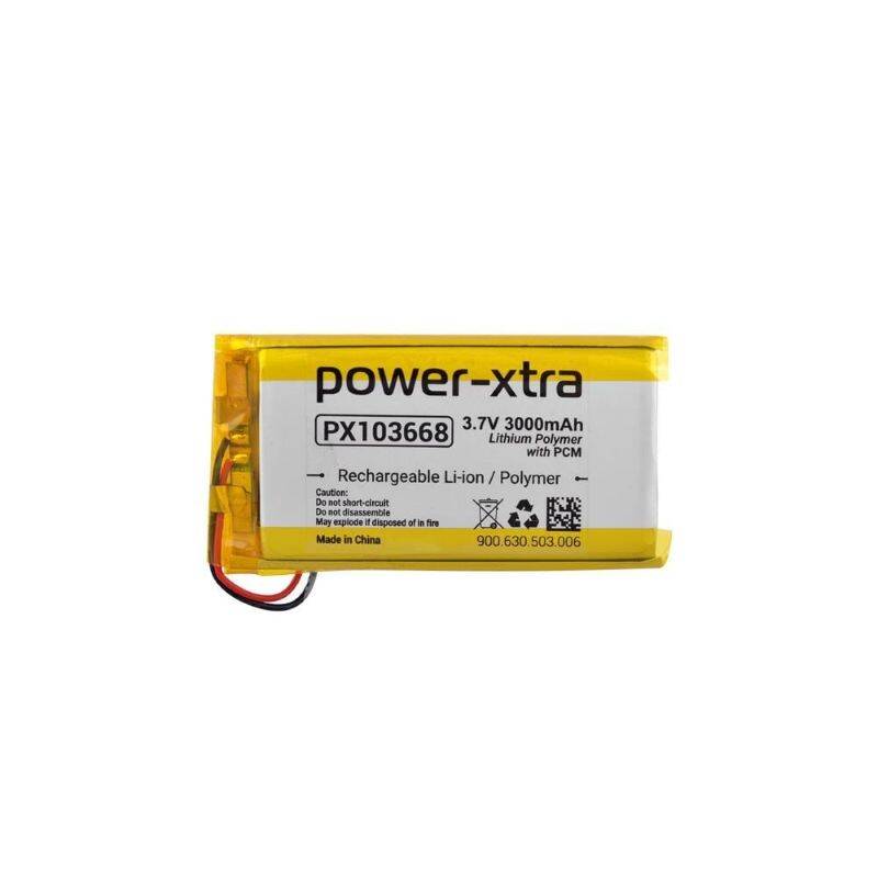 Power-Xtra PX103668 - 3.7V 3000 mAh Li-Polymer Pil - Devreli - 3.0A - 1