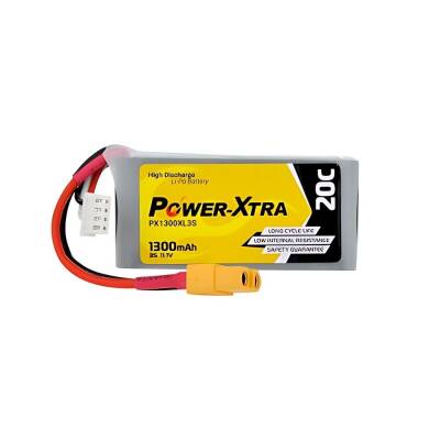 Power-Xtra PX1300XL3S 3S1P 11.1V 1300mAh Li-Po Pil - 20C - Power-Xtra