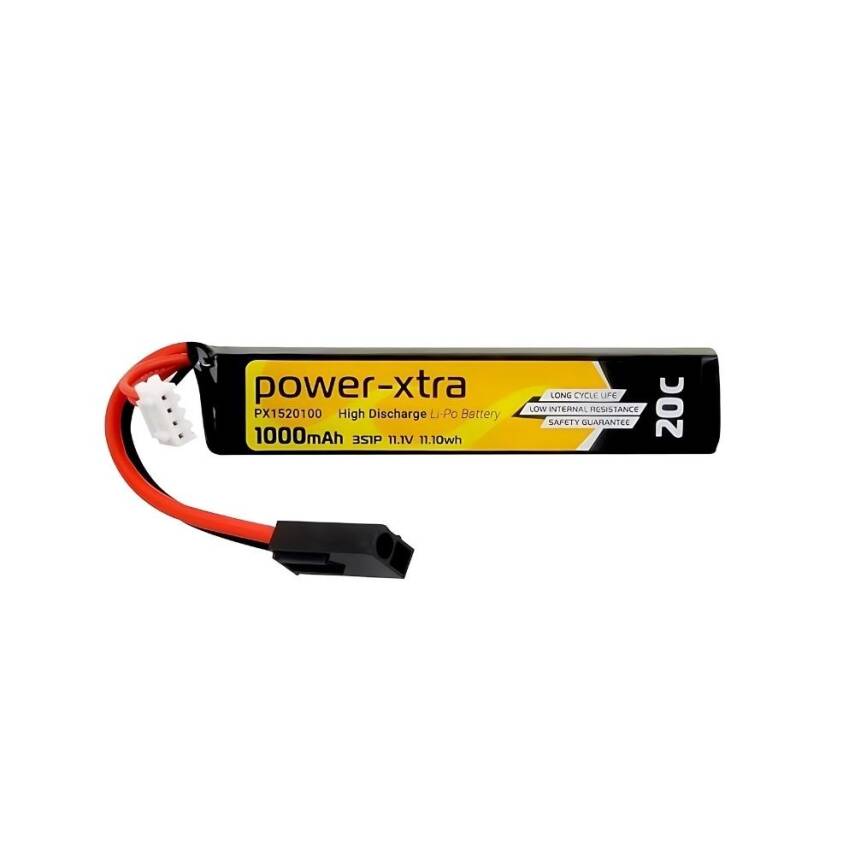 Power-Xtra PX1520100 3S1P 11.1V 1000mAh Li-Po Pil - 20C - 2