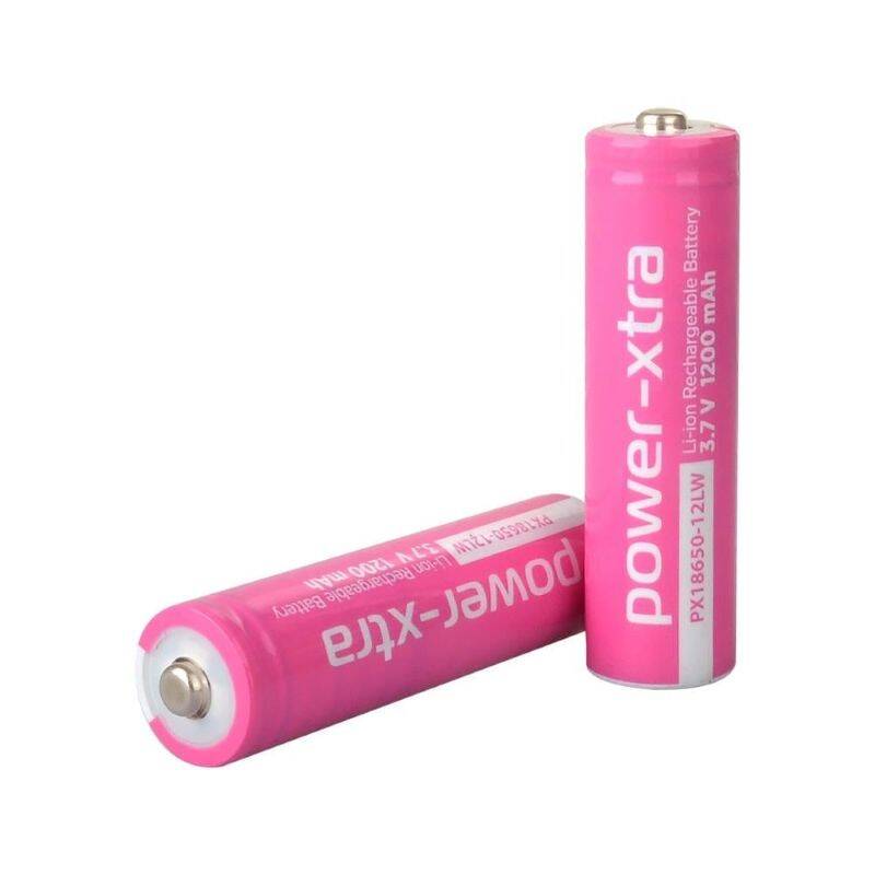 Power-Xtra PX18650-12LW - 3.7V 1200 Mah Li-ion Şarjlı Pil - Başlı - 0.5C - 1