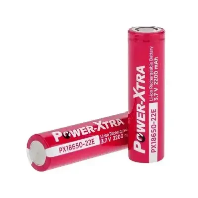 Power-Xtra PX18650-22E - 3.7V 2200 mAh Li-ion Şarjlı Pil - 5C 