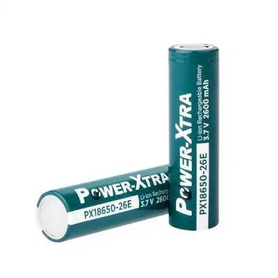 Power-Xtra PX18650-26E - 3.7V 2600 mAh Li-ion Şarjlı Pil - 3C 