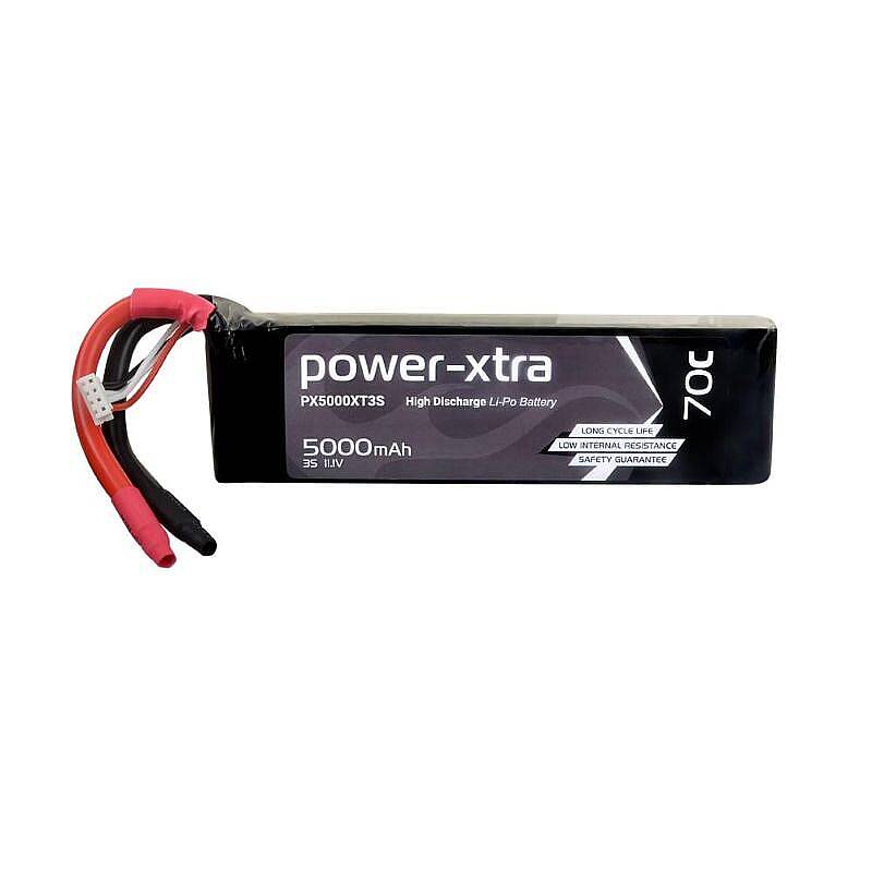 Power-Xtra PX5000XT3S - 3S1P - 11.1V 5000 mAh Li-Polymer Pil -70C - 1