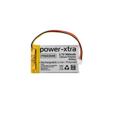 Power-Xtra PX603048 - 3.7V 900 mAh Li-Polymer Pil - Devreli-Soketli 