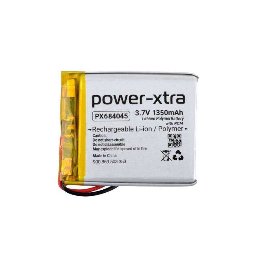 Power-Xtra PX684045 - 3.7V 1350 mAh Li-Polymer Pil - Devreli - 1