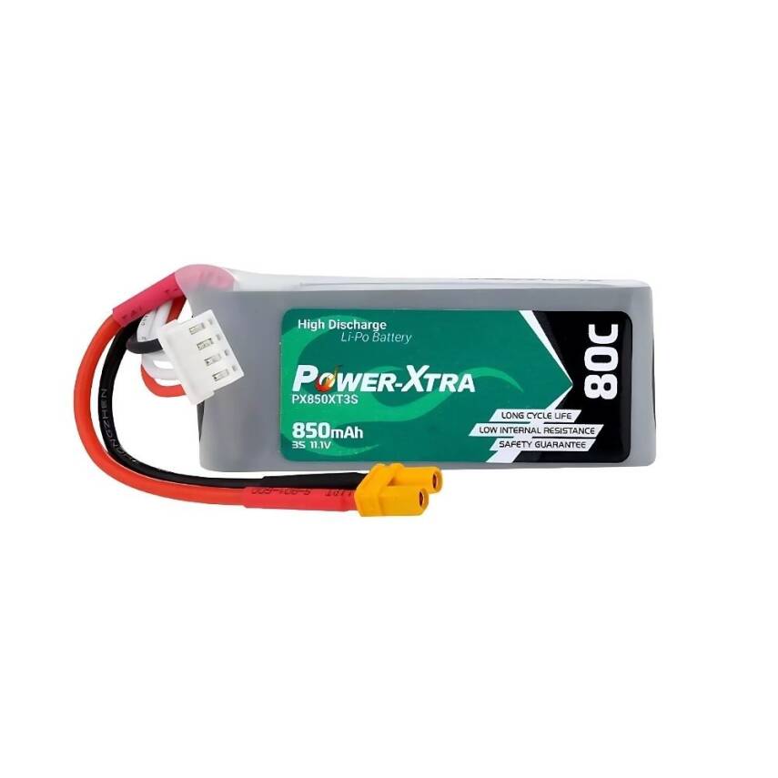 Power-Xtra PX850XT3S 3S1P 11.1V 850mAh Li-Po Pil - 80C - 1