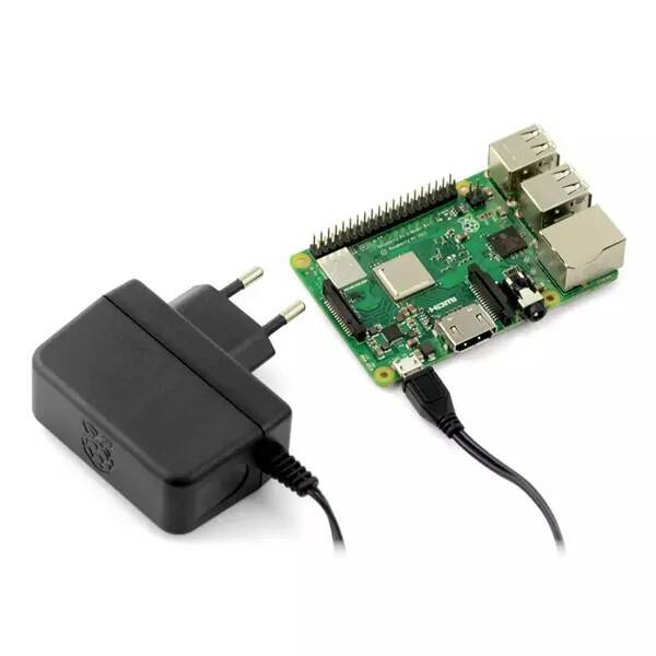 Raspberry Pi 3/2/B+ Güç Adaptörü Lisanslı - Siyah - 3