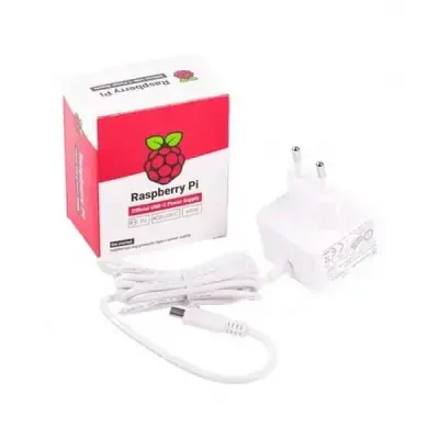 Raspberry Pi 4 Lisanslı Güç Adaptörü-5V/3A-Type C-Beyaz - 1 data-big=