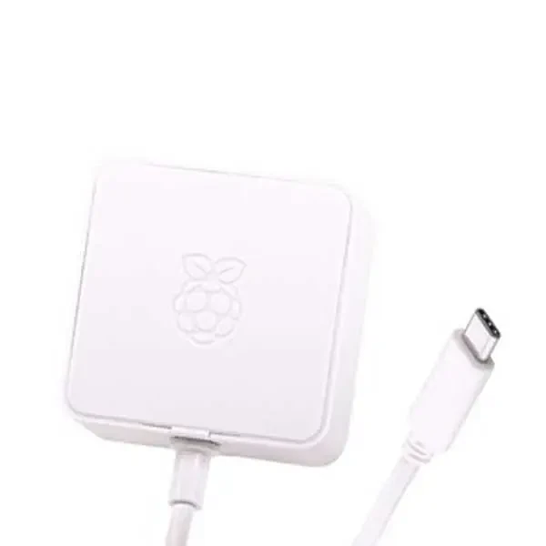 Raspberry Pi 4 Lisanslı Güç Adaptörü-5V/3A-Type C-Beyaz - 2