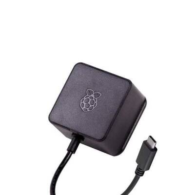 Raspberry Pi 4 Lisanslı Güç Adaptörü-5V/3A-Type C-Siyah - Raspberry Pi (1)