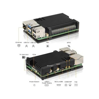 Raspberry Pi 5 Alüminyum Kasa - 4 data-big=