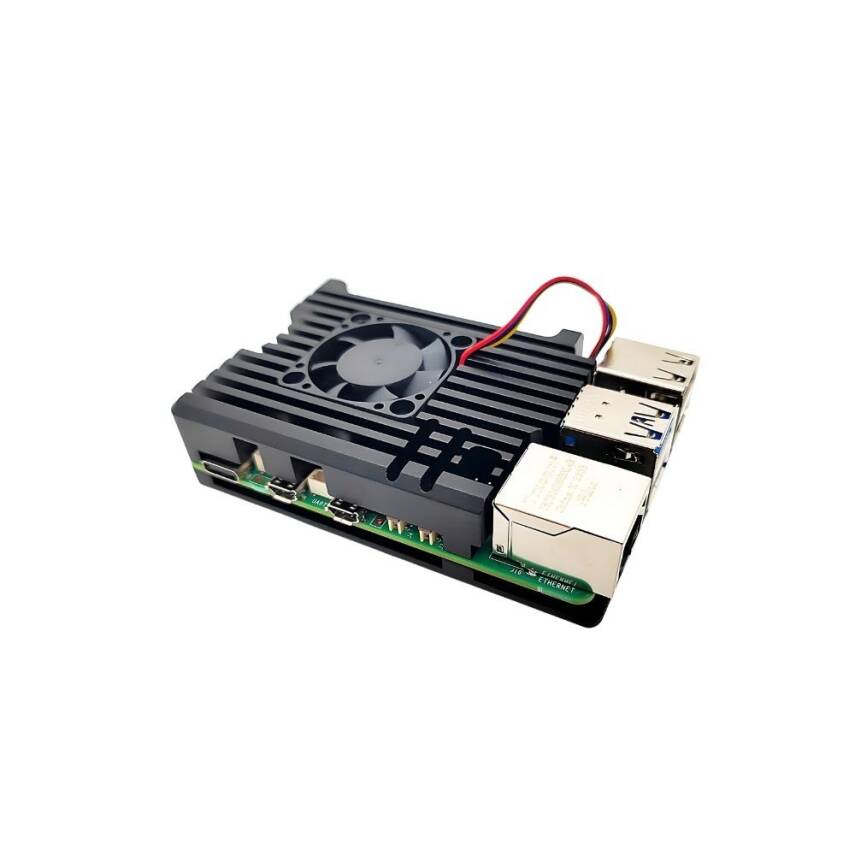 Raspberry Pi 5 Tek Fanlı Alüminyum Kasa - 1