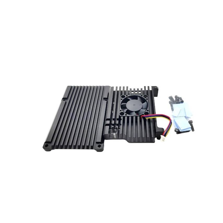 Raspberry Pi 5 Tek Fanlı Alüminyum Kasa - 3