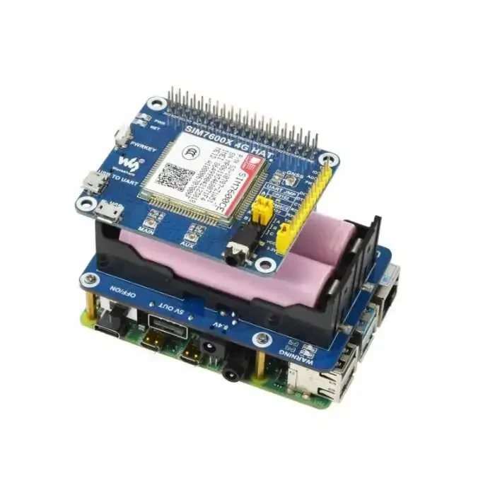 Raspberry Pi için Kesintisiz Güç Kaynağı(UPS)-18650 Pil Yuvası - 3