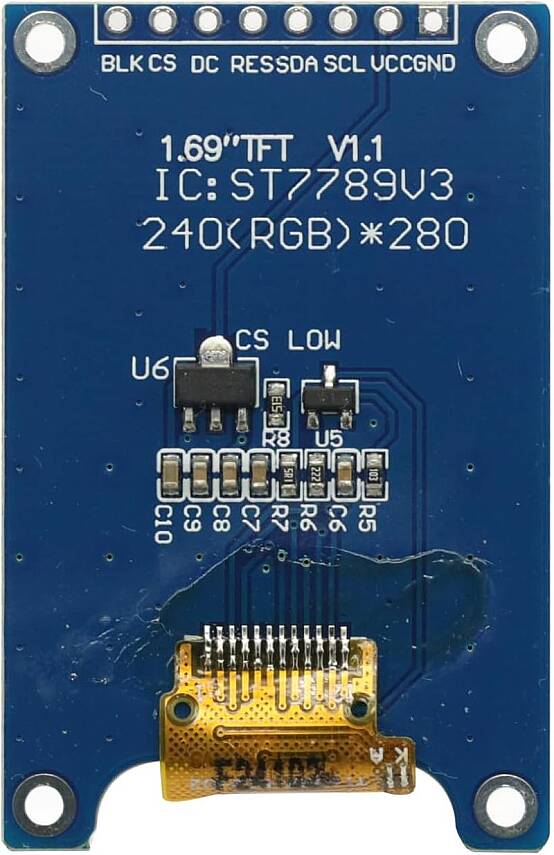 1.69 İnch Renkli IPS TFT Ekran 240X280 - ST7789 - 5