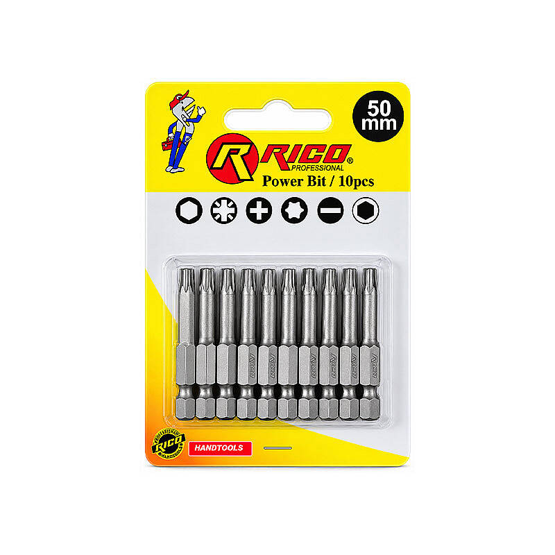 Rico 10 Parça 50mm Torx Yıldız Bits Uç Seti - 1