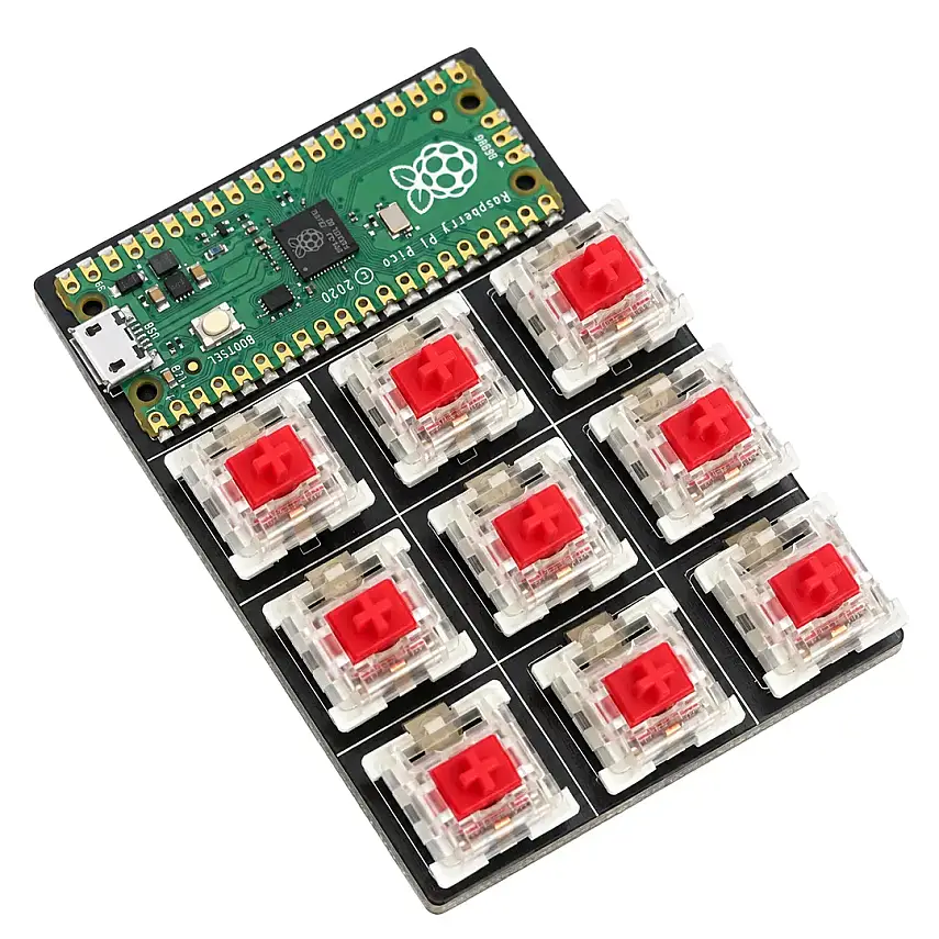 Robonio Ghost PCB - 9 Tuşlu RGB Programlanabilir Makro Klavye - Robonio