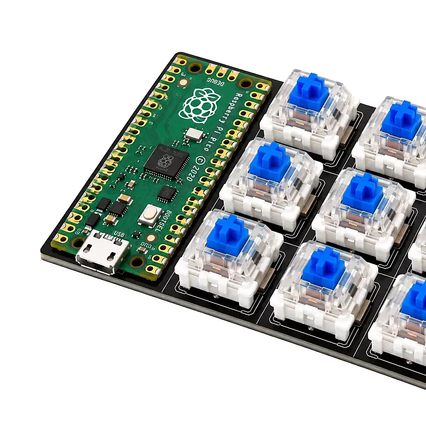 Robonio Ghost PCB - 9 Tuşlu RGB Programlanabilir Makro Klavye - 4