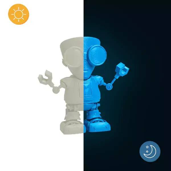 Robonio PLA+ Karanlıkta Parlayan Filament Mavi 1.75mm 1000gr - 2