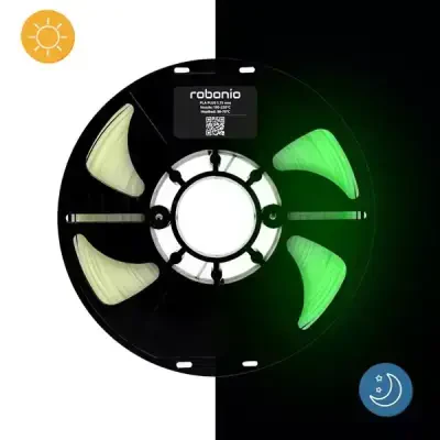 Robonio PLA+ Karanlıkta Parlayan Filament Yeşil 1.75mm 1000gr - 1 data-big=