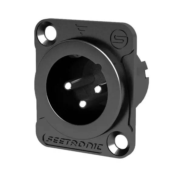 Seetronic MJ3F2C-B 3 Pin XLR Erkek Şase Konnektör - 1