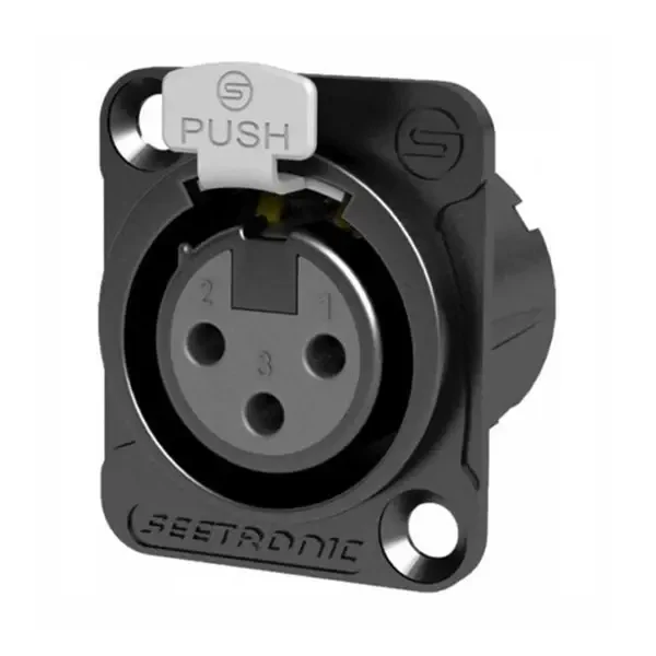 Seetronic MK3F2C-B 3 Pin XLR Dişi Şase Konnektör - Seetronic