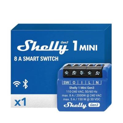 Shelly 1 Mini Gen3 Akıllı Röle - 1 data-big=
