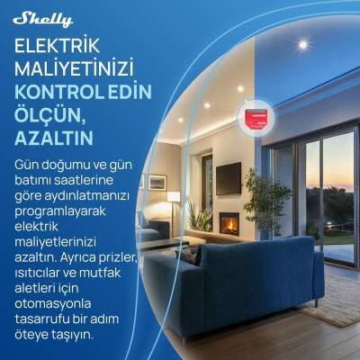 Shelly 1PM Gen4 Enerji Ölçümlü 16A Akıllı Röle - 5 data-big=