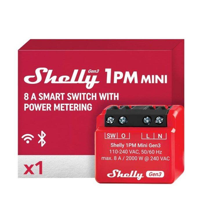 Shelly 1PM Mini Gen3 Enerji Ölçer Röle - 1