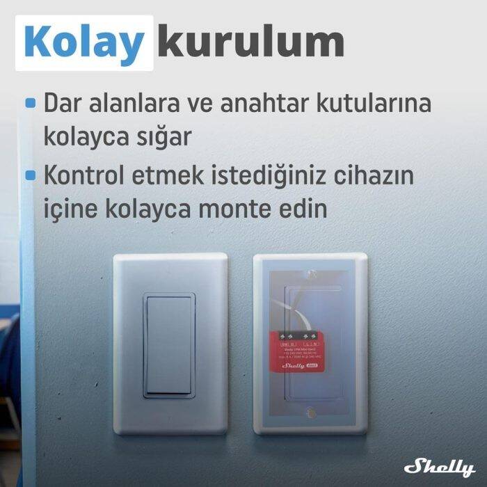 Shelly 1PM Mini Gen3 Enerji Ölçer Röle - 3
