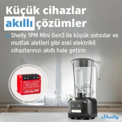 Shelly 1PM Mini Gen3 Enerji Ölçer Röle - 6 data-big=