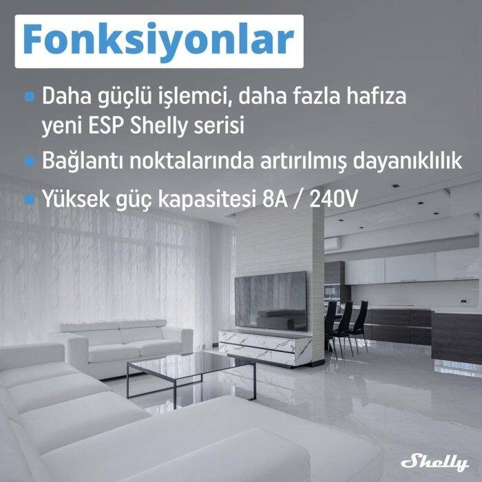 Shelly 1PM Mini Gen3 Enerji Ölçer Röle - 7