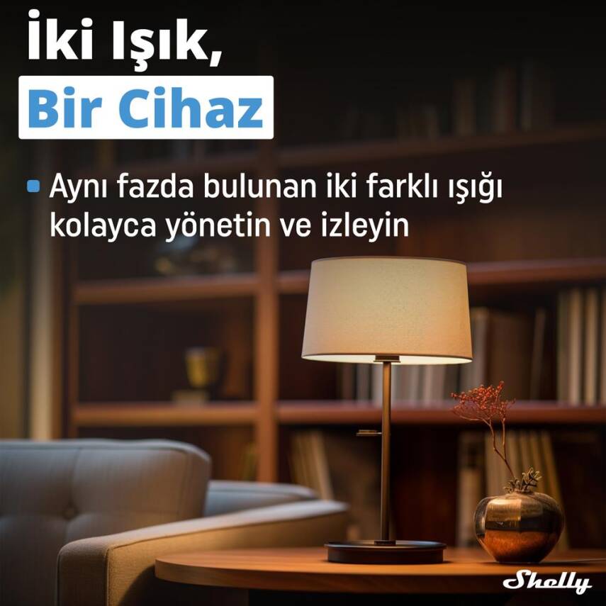 Shelly 2PM Gen3 Enerji Ölçümlü 2 Kanallı Akıllı Röle - 5