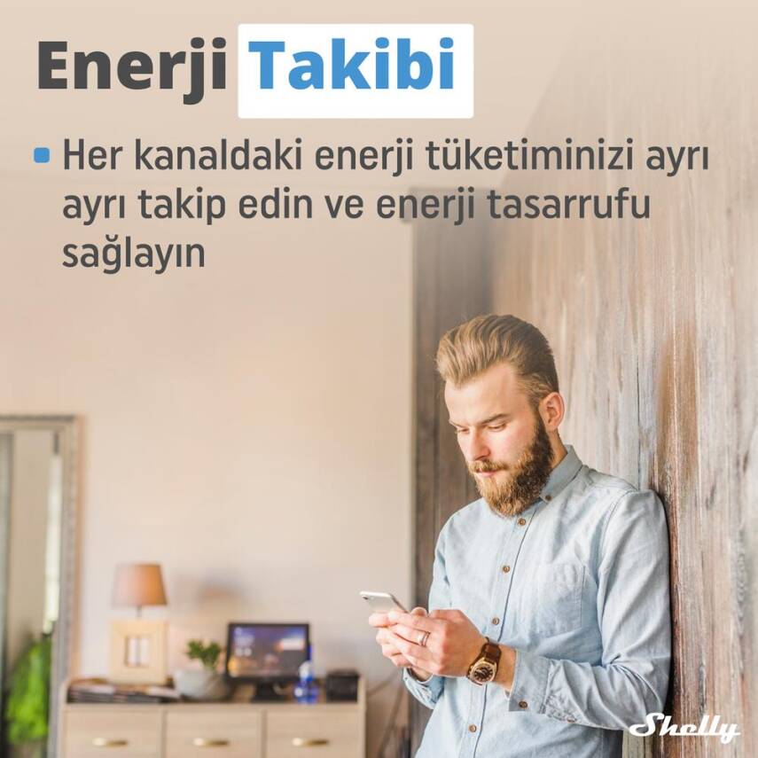 Shelly 2PM Gen3 Enerji Ölçümlü 2 Kanallı Akıllı Röle - 6