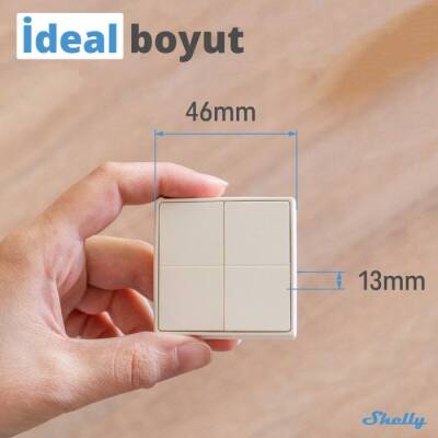 Shelly BLU 4 Butonlu Duvar Anahtarı - Shelly (1)