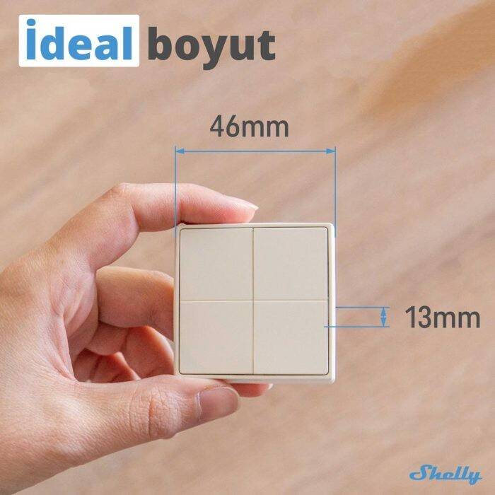 Shelly BLU 4 Butonlu Duvar Anahtarı - 2