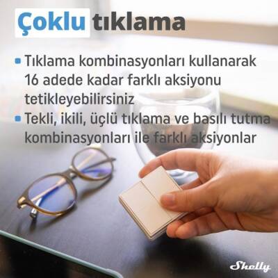 Shelly BLU 4 Butonlu Duvar Anahtarı - 4 data-big=