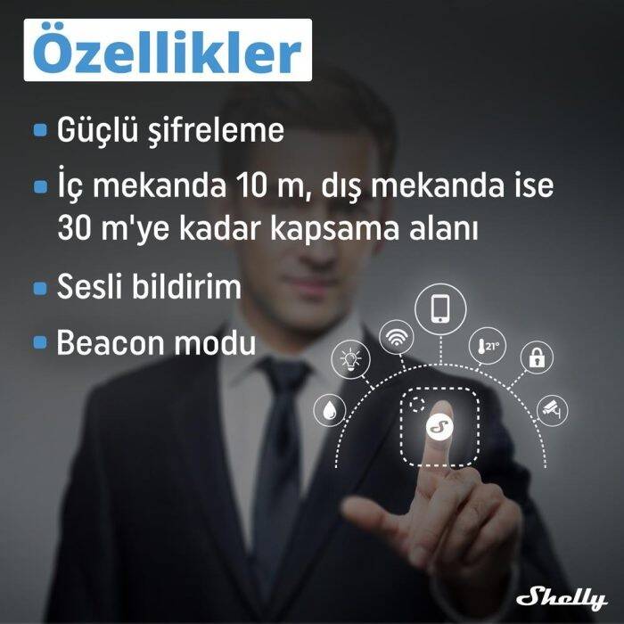 Shelly BLU Button Tough Akıllı Kontrol Butonu - 4