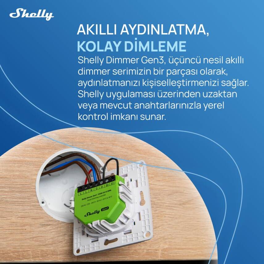 Shelly Dimmer Gen3 Akıllı Led Dimmer Kontrol Rölesi - 4