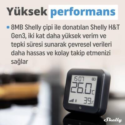 Shelly H&T Gen3 WiFi Sıcaklık ve Nem Sensörü - 5 data-big=