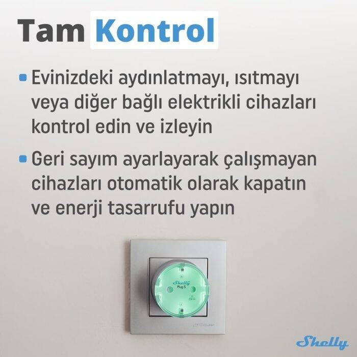 Shelly Plug S Gen3 Matter Destekli Akıllı Priz - 6