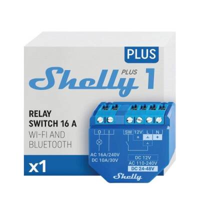 Shelly Plus 1 Wi-Fi ve Bluetooth Akıllı Röle - 1 data-big=