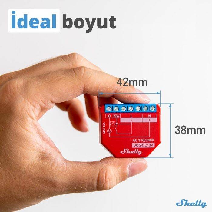 Shelly Plus 1PM Tek Kanal Enerji Ölçer Akıllı Röle - 2