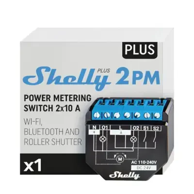 Shelly Plus 2PM Çift Kanal Enerji Ölçer Akıllı Röle - 7 data-big=