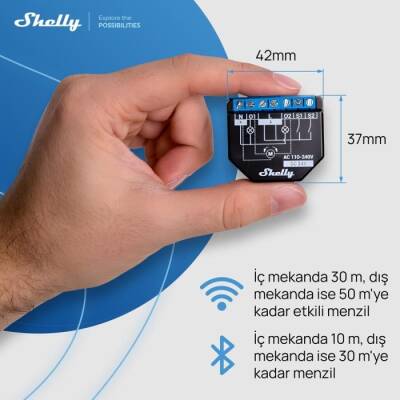Shelly Plus 2PM Çift Kanal Enerji Ölçer Akıllı Röle - Shelly (1)
